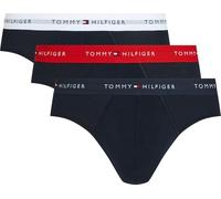 Tommy Hilfiger Culottes Lot de 3 Homme avec Ceinture à Motif Logo, Multicolore (Des Sky/Primary Red/White), S