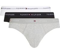 Tommy Hilfiger Culottes Lot de 3 Homme avec Ceinture à Motif Logo, Multicolore (Mid HTHR/Blck/Th WHT), L