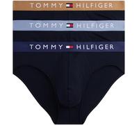 Tommy Hilfiger Culottes Lot de 3 Homme avec Ceinture à Motif Logo, Multicolore (PRP NVY/Hckory/BRK Blu), XS