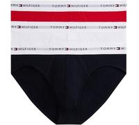 Tommy Hilfiger Culottes Lot de 3 Homme avec Ceinture à Motif Logo, Multicolore (WHT/PRM Red/des Sky), XL