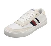 Tommy Hilfiger, Homme, Chaussures, Blanc, Taille: 42 EU Baskets blanches sportives avec lacets et détails contrastés