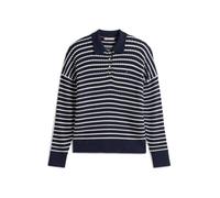 Tommy Hilfiger Curve Pull-over bleu foncé / blanc, Taille 5XL