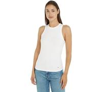 Tommy Hilfiger Débardeur Ajusté Femme Rib Top Stretch, Blanc (Ecru), XXS