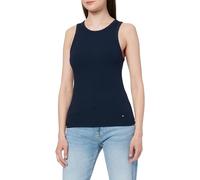 Tommy Hilfiger Débardeur Ajusté Femme Rib Top Stretch, Bleu (Dark Night Navy), XS
