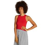 Tommy Hilfiger Débardeur Ajusté Femme Rib Top Stretch, Rouge (Primary Red), M