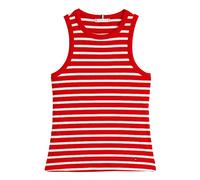 Tommy Hilfiger - Débardeur côtelé avec détail emblématique - Femme - Tops - Rouge - Taille: 38 FR