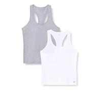 Tommy Hilfiger Débardeurs Lot de 2 Femme avec Stretch, Multicolore (White/Light Grey HTHR), XL