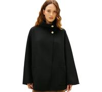Tommy Hilfiger DF WOOL GB FUNNEL NK COAT WW0WW47758 Autres manteaux, Noir (Noir), M-L, Noir (noir), L