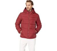 Tommy Hilfiger Doudoune à capuche pour homme en duvet synthétique, tailles standard et grandes tailles, rouge profond, Small