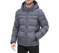 Tommy Hilfiger Doudoune à capuche pour homme en duvet synthétique, tailles standard et grandes tailles, charbon, X-Large