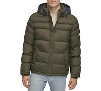 Tommy Hilfiger Doudoune à capuche pour homme en duvet synthétique, tailles standard et grandes tailles, vert olive, X-Large