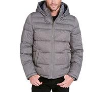 Tommy Hilfiger Doudoune à capuche pour homme en duvet synthétique, tailles standard et grandes tailles, gris, XX-Large