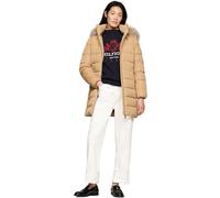 Tommy Hilfiger Doudoune Femme Heritage Down Tyra Coat With Fur avec Poches, Vert (Classic Khaki), M