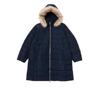 Tommy Hilfiger Doudoune Femme Tyra Heritage Coat With Fur avec Fausse Fourrure, Bleu (Desert Sky), 48