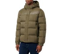 Tommy Hilfiger Doudoune Homme Mix Down Hooded Puffer Jacket avec Capuche, Multicolore (Army Green), XL