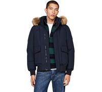 Tommy Hilfiger Doudoune Homme Rockie Down Bomber Capuche Amovible, Bleu (Desert Sky), XXL