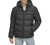 Tommy Hilfiger Down Alternative Hooded Puffer Jacket (Standard and Big & Tall) Manteau d'extérieur en Duvet, Black, XL Homme
