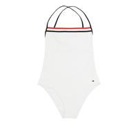 Tommy Hilfiger - Élégant Maillot à Rayures Dos Nu - Femme - Maillots de bain - Blanc - Taille: 44 FR