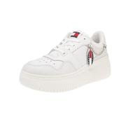 Tommy Hilfiger EN0EN02421 Retro Basket Flatform Charm, Baskets Femme YBL-Ecru, Blanc, 7 UK