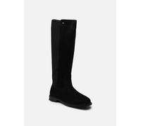 Tommy Hilfiger Bottines Chelsea Fw0fw09574High en daim avec drapeau en émail pour femme, Black, 37 EU