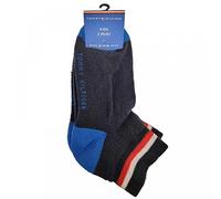Tommy Hilfiger Enfants Unisexe 2 Pack Quarts De Chaussettes, Bleu Nuit 35/38 Bleu Nuit