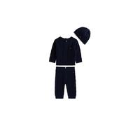 TOMMY HILFIGER Ensemble bébé 3 pièces pull, pantalon et bonnet bleu marine | 74