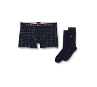 Tommy Hilfiger Ensemble caleçon et Chaussettes pour Homme, Vérification de la fenêtre/des Sky, L