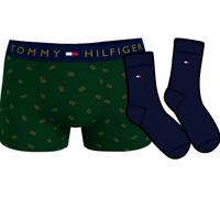 Tommy Hilfiger Ensemble caleçon et chaussettes pour hommes en bleu et vert