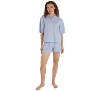 Tommy Hilfiger Ensemble Pyjama Femme Short Sleeve Court, Bleu (Horizon Stripes Blue), L