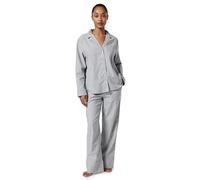 Tommy Hilfiger Ensemble Pyjama Femme Stripe Long, Gris (Thin Stripe Light Grey), S