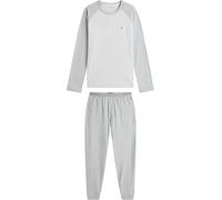 Tommy Hilfiger Ensemble Pyjama Homme Jersey PJ Set Cuffed Long, Gris (Light Grey Heather), L