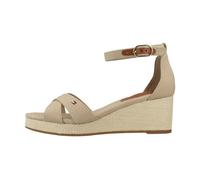 Tommy Hilfiger - Escarpins compensés mi-hauts croisés Flag - Femme - Chaussures - Brun - Taille: 40 EU