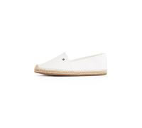 Tommy Hilfiger Espadrilles Femme Flag Canvas avec Logo, Blanc (Ecru), 38