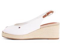 Tommy Hilfiger Espadrilles Compensées Femme Flag Mid Slingback Bride Réglable, Blanc (Ecru), 37