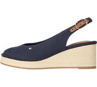 Tommy Hilfiger Espadrilles Compensées Femme Flag Mid Slingback Bride Réglable, Bleu (Space Blue), 40