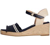 Tommy Hilfiger Espadrilles Compensées Femme Fringe Canvas à Talon Compensé, Bleu (Space Blue), 41