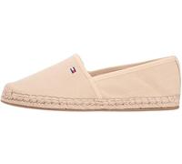 Tommy Hilfiger Espadrilles en Toile pour Femme Drapeau Fw0Fw08541 Espadrilles Beige (Galet Argile), 3.5