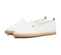 Tommy Hilfiger Espadrilles Femme Basic Tommy Flat Chaussures en Toile, Blanc (Ecru), 36
