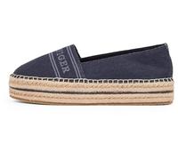 Tommy Hilfiger Espadrilles Femme Denim Platform Compensées, Bleu (Space Blue), 40