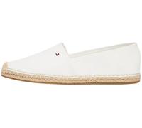 Tommy Hilfiger Espadrilles Femme Flag Canvas avec Logo, Blanc (Ecru), 37