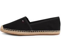 Tommy Hilfiger Espadrilles Femme Flag Canvas avec Logo, Noir (Black), 39