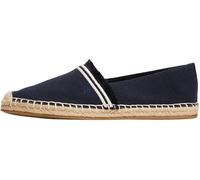 Tommy Hilfiger Espadrilles Femme Fringe Canvas Closed avec Logo, Bleu (Space Blue), 36