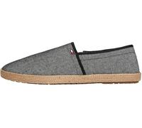 Tommy Hilfiger Espadrilles Homme Chambray avec Logo, Noir (Black), 45
