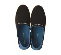 Tommy Hilfiger Espadrilles Homme, Chaussures en Coton avec Logo imprimé et Semelle en Caoutchouc, Article XM0XM03717, BDS Black/Nero, EUR 45 - UK 10,5 - USA 11,5 - CM 29