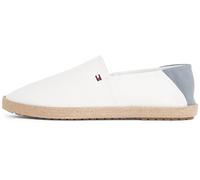 Tommy Hilfiger Espadrilles Homme Core Textile avec Logo, Blanc (Ecru), 41