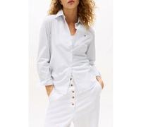 Tommy Hilfiger Chemise Femme Poplin Regular avec Col Pointu, Multicolore (Classic Ithaka STP Breezy Blue), 38