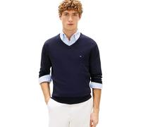 Tommy Hilfiger Essential Cotton MW0MW42249DW5005 Pull à col en V pour Homme, Bleu, XL