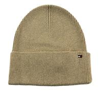 Tommy Hilfiger Essential Flag Beanie AW0AW13819 Bonnet en Tricot, Marron (Countryside Khaki Melange), OS Femme