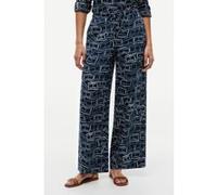 Tommy Hilfiger Essential Linen Pull On Pants Flag Feathers Dark Night Navy Taille: XS | Évasés pantalons Outlet | Femme | Blanche