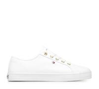 Tommy Hilfiger Essential Nautical - Baskets femme blanches en textile, semelle vulcanisée 36